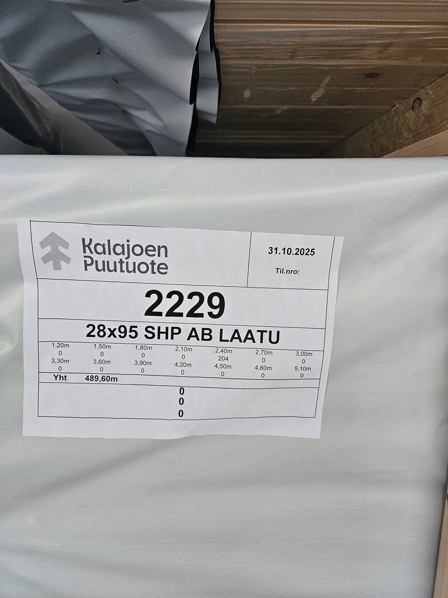 Laudelauta 28x95x2400, SHP, Kuusi, Käsittelemätön, Talouslaatu (Poistonippu 489,6jm/204kpl)