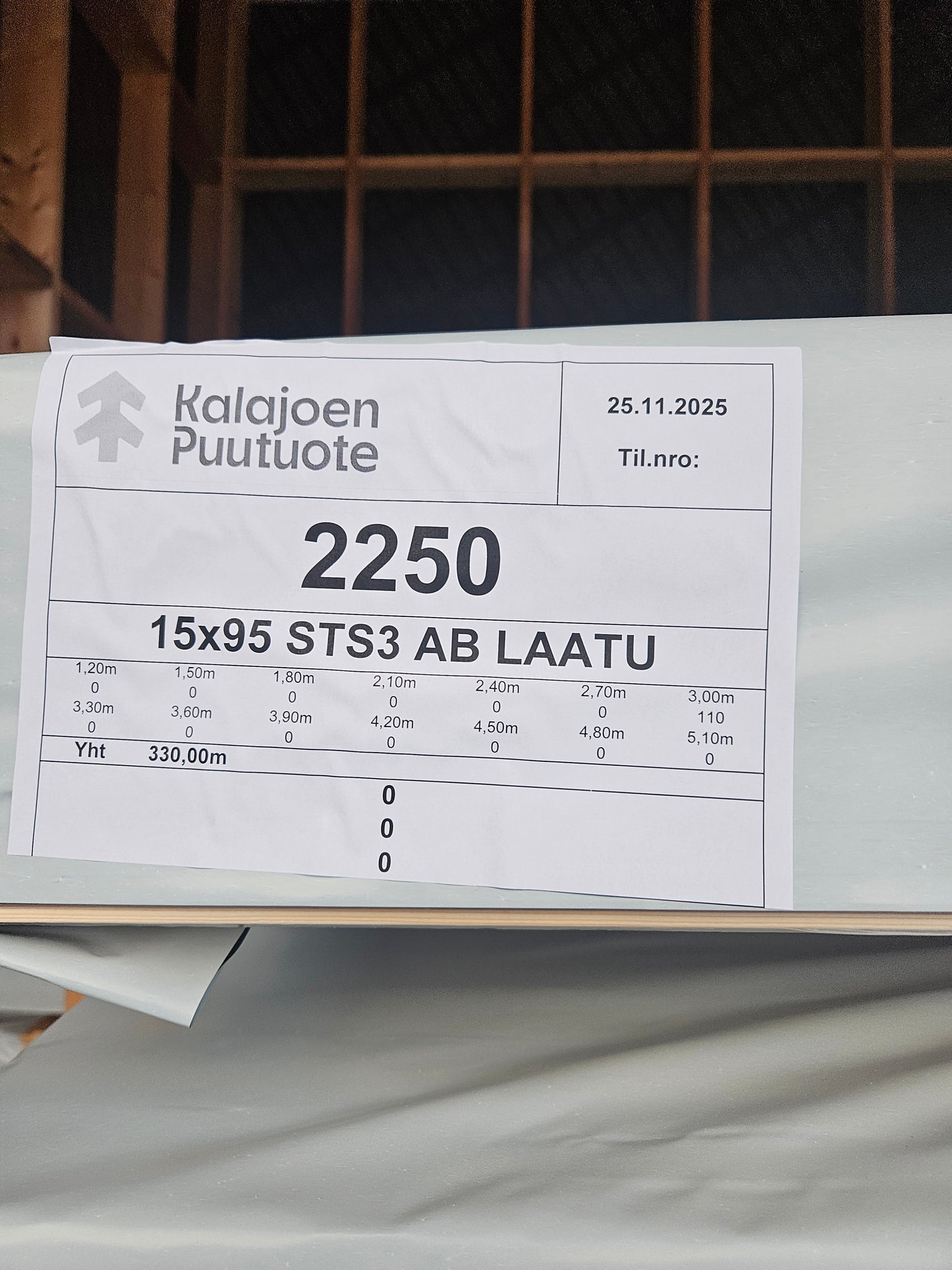 Sisustuspaneeli STS3 15x95, Kuusi, Käsittelemätön, AB-laatu, (Poistonippu 330 jm)