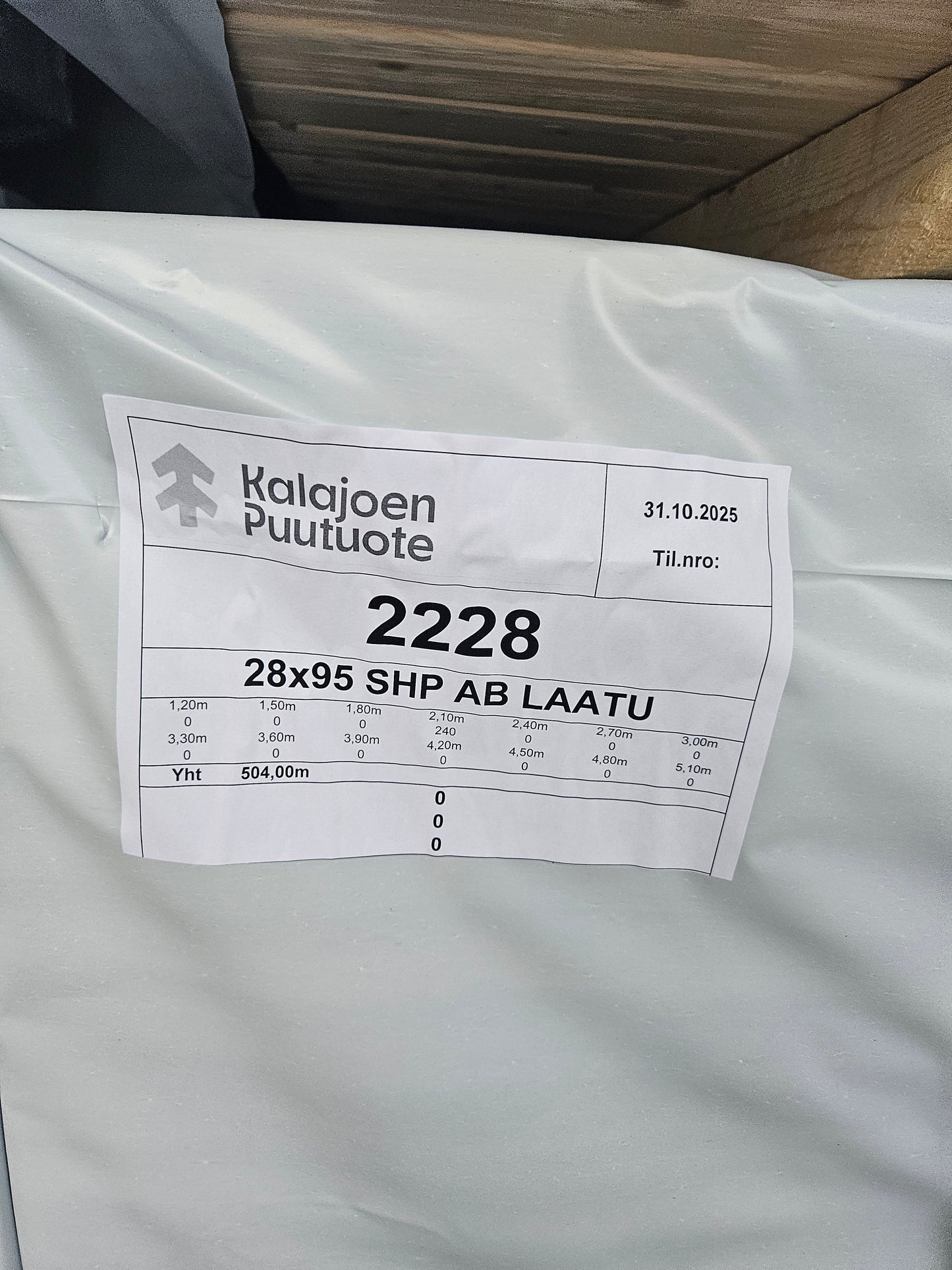 Laudelauta 28x95x2100, SHP, Kuusi, Käsittelemätön, Talouslaatu (Poistonippu 504jm/240kpl)