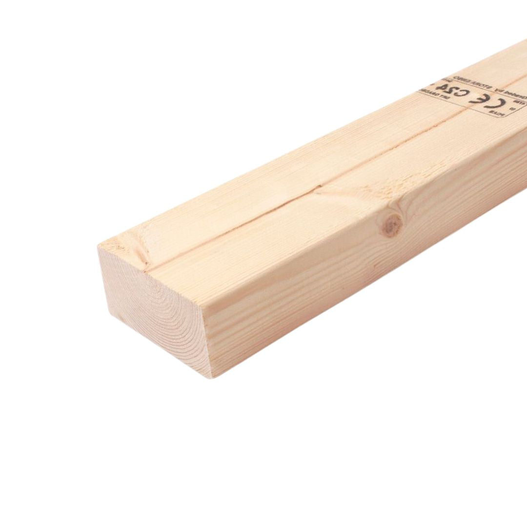 Mitallistettu runkopuu C24, 48x123 mm, lujuuslajiteltu
