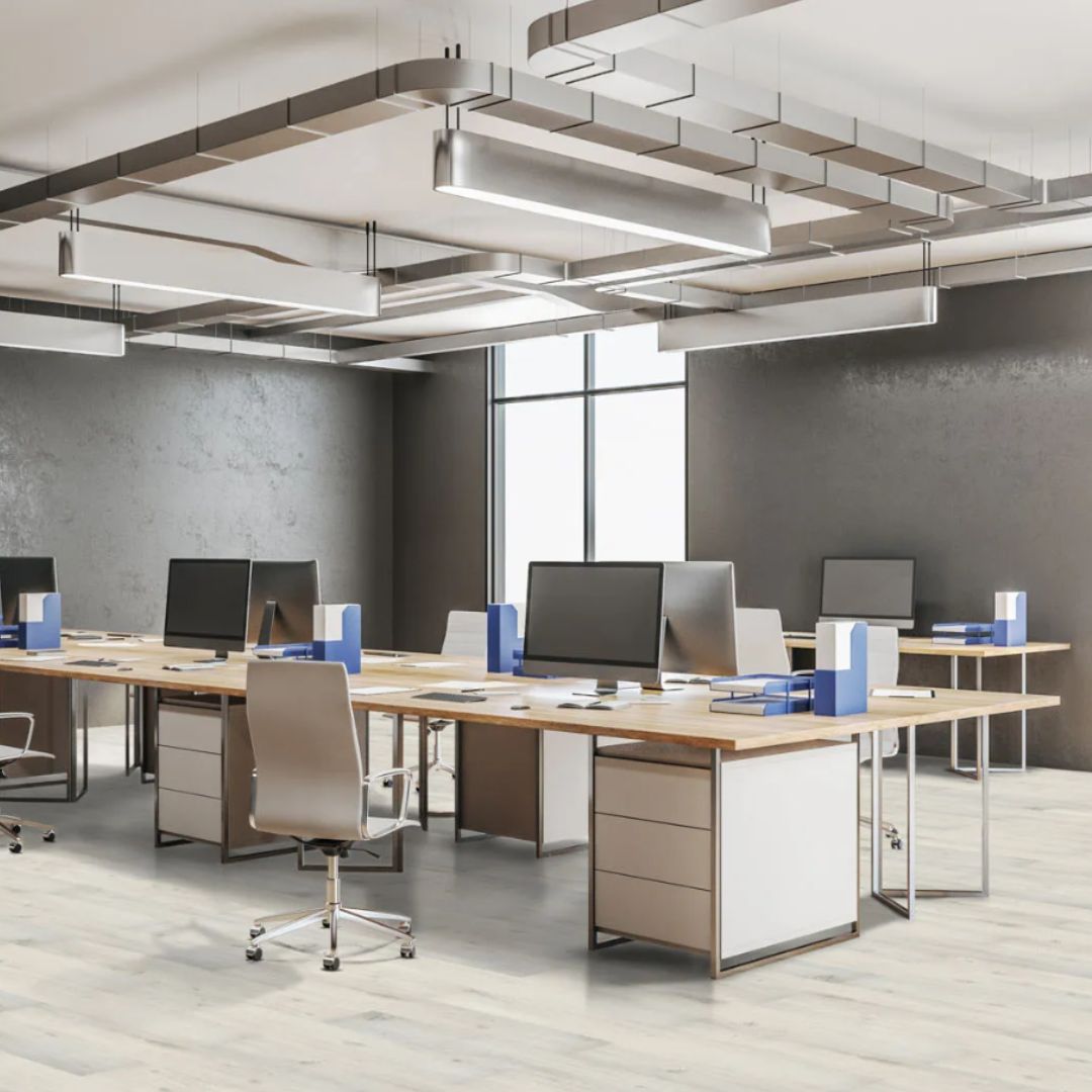 Vinyylilankku IDEO VIVA 1526 VALKEA 2,16 M2/KRT 1-SAUVAINEN