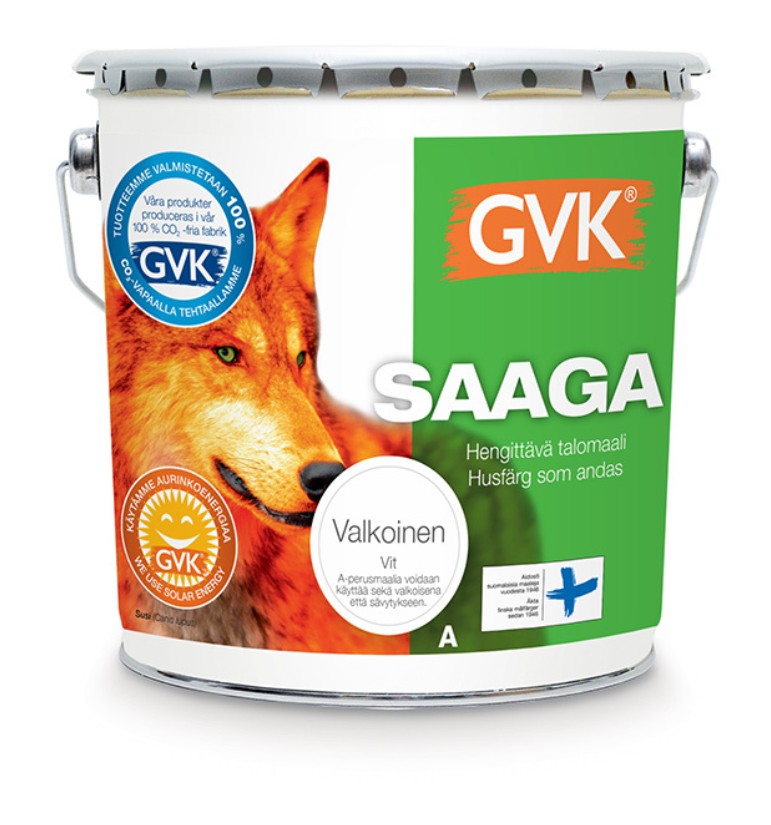 Talomaali SAAGA A-pohja, Valkoinen