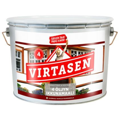 VIRTASEN 4 ÖLJYN IKKUNAMAALI, A+A-Pohja, VALKOINEN