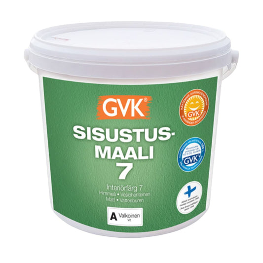 Sisustusmaali 7, A-perusmaali, Valkoinen, GVK