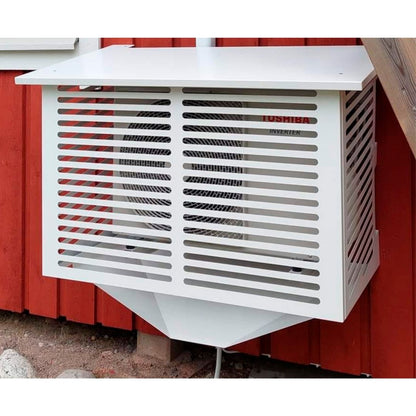 Kiilax suojakotelo ilmalämpöpumpun ulkoyksikön ympärillä
