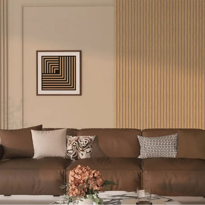 Akustiikkapaneeli Ideo Cappuccino viilupinta mdf 2600x600mm 2 kpl/krt