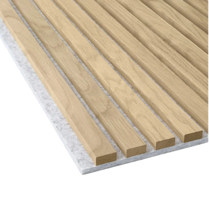 Akustiikkapaneeli Ideo Classic Oak viilupinta mdf 2600x600mm 2 kpl/krt