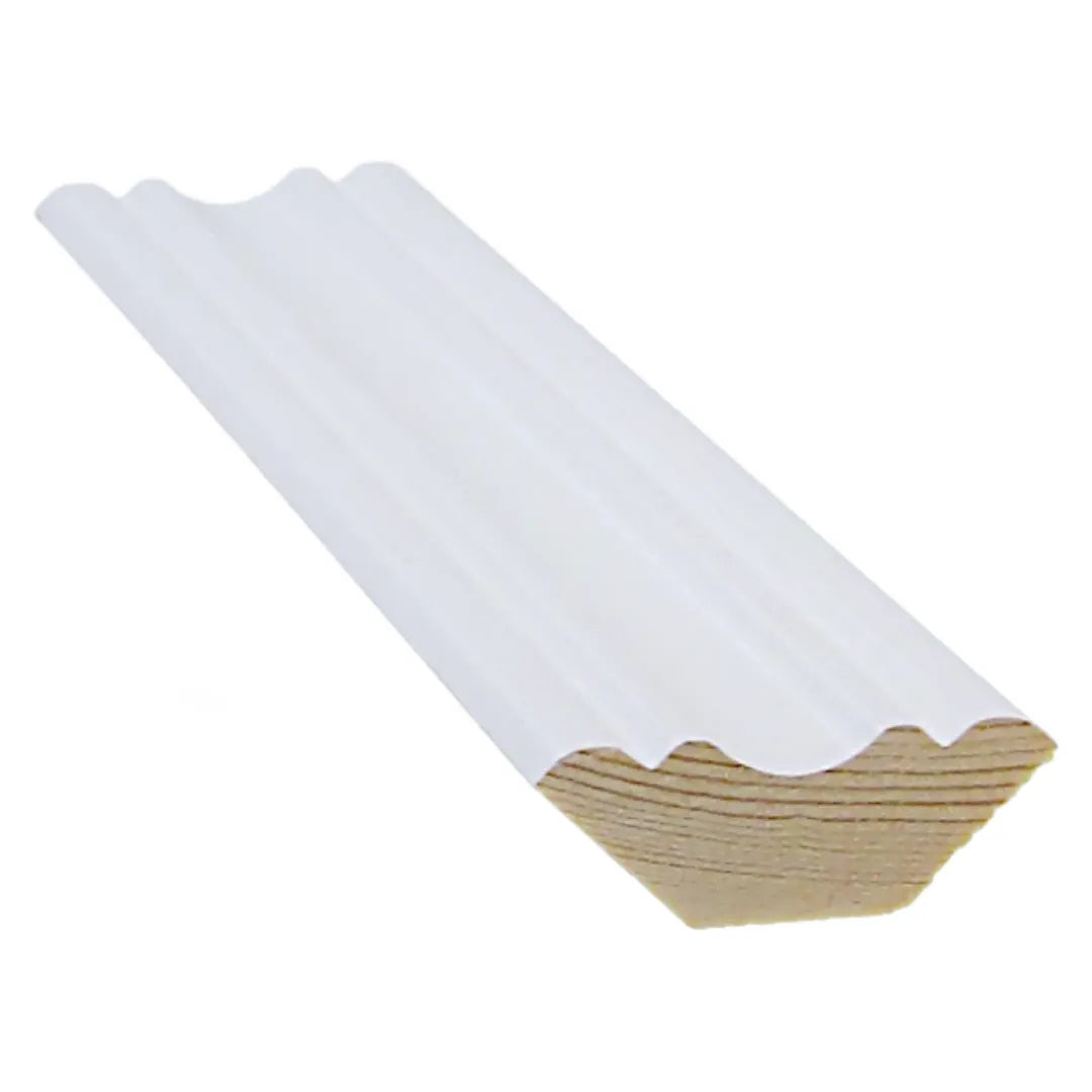 Valkoinen koristeellisen kattolistan tuotekuva