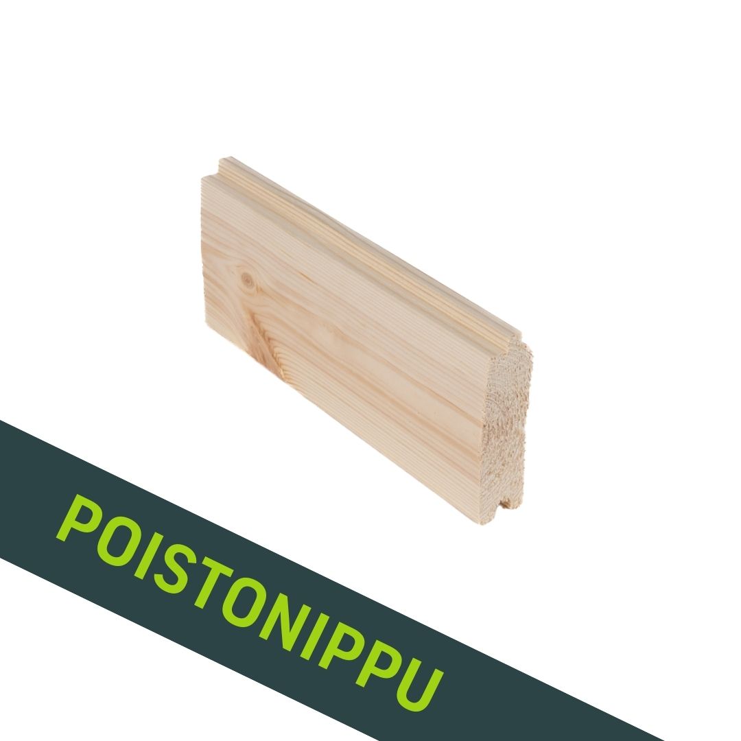 Lattialauta 28x95 mänty, Mökki, päätypontattu, L=3900, Poistoerä, AB-laatu (670,8 jm)