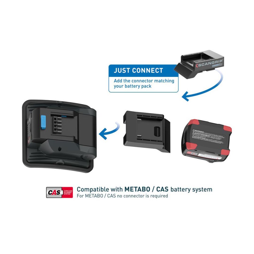 Akkutyövalaisin SCANGRIP NOVA 2 CONNECT, 2000lm