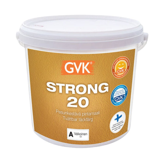 Pintamaali Strong 20, A-perusmaali, Valkoinen, GVK